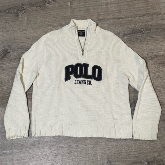 Polo Ralph Lauren Other - Vintage polo jeans Co. Ralph Lauren quarter zip sweater XL